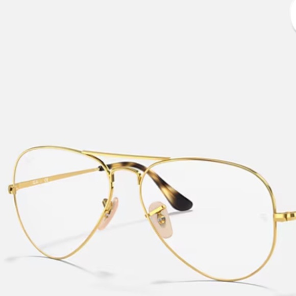 Ray-Ban Gold Frame Glasses